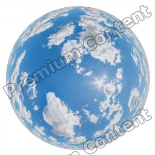 HDRi Skydome of Blue Clouded Sky 12K